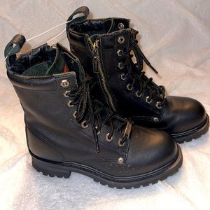 Harley Black Logger Moto Boots Size 6